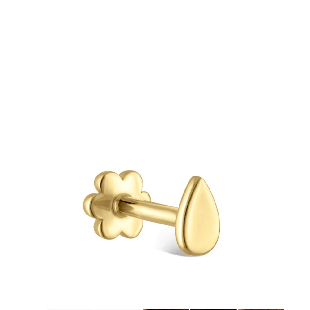 MARIA TASH Gold Teardrop Stud Earring